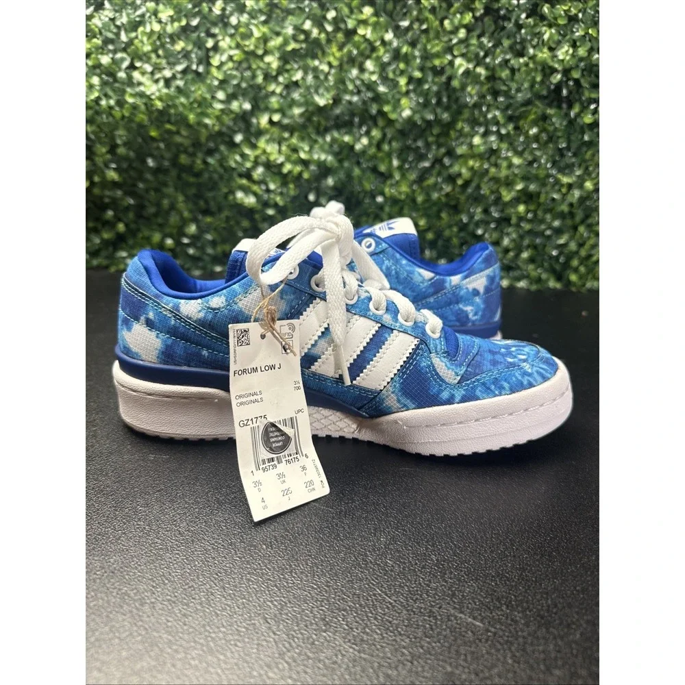 Adidas The Simpsons Forum Low J 'Bart' Sneakers Size 4 Blue White New